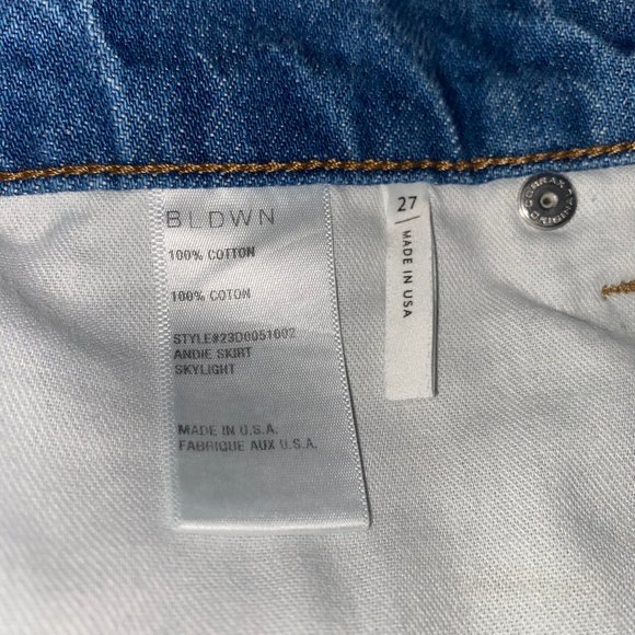 BLDWN Andie Asymmetric Frayed Denim Skirt - Picture 6 of 6